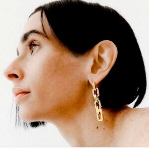 Eddie Borgo 12 kt gold over vermeil Supra link earrings with dust bag